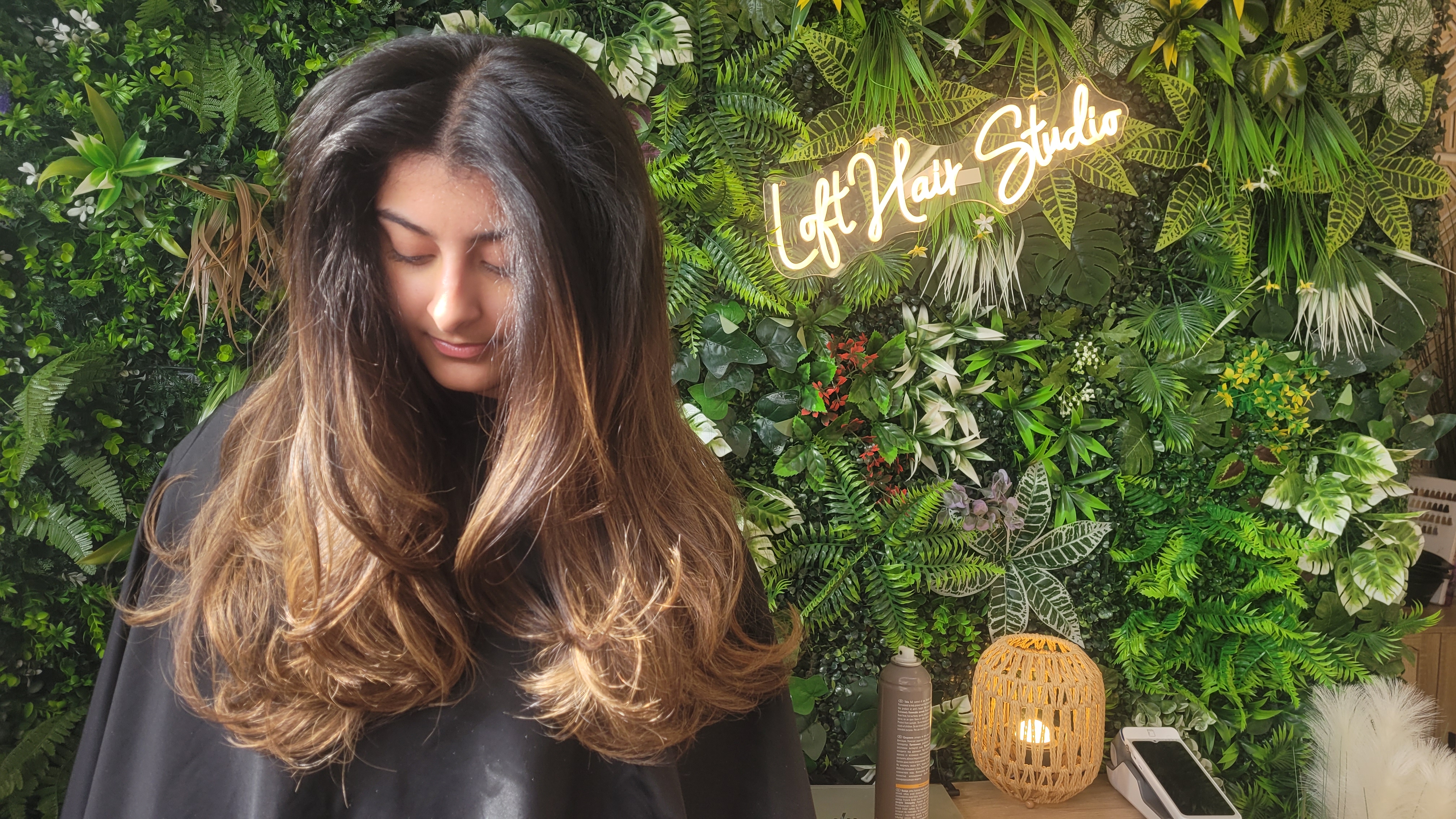 Rich brunette to caramel balayage at The Loft Hair Studio